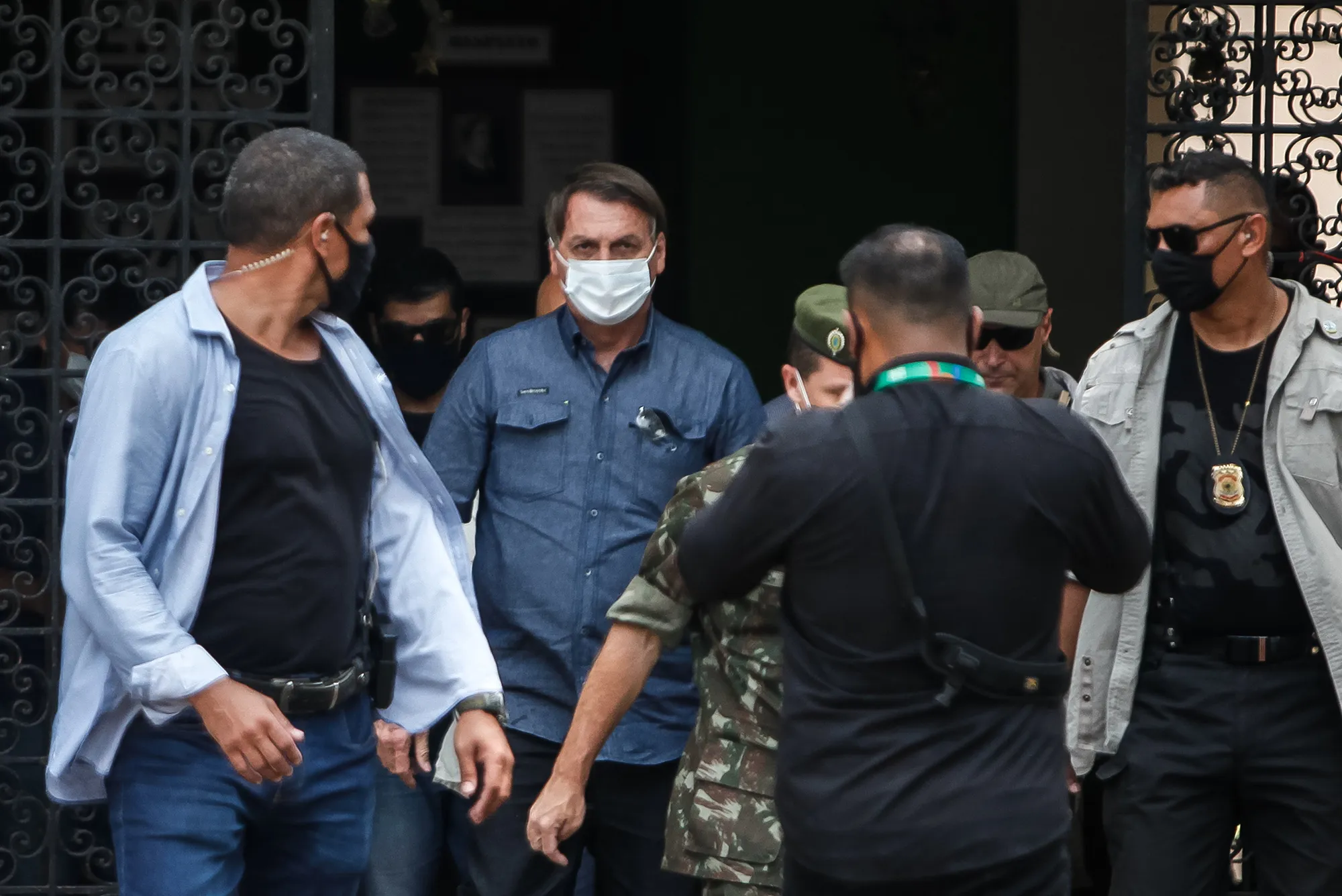 Jair Bolsonaro after voting during the municipal elections in Rio de Janeiro, on Nov. 15.&nbsp;