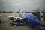 Southwest Airlines Boeing 737 passenger jet&nbsp;parked on the tarmac at Midway International Airport (MDW) in Chicago, Illinois.