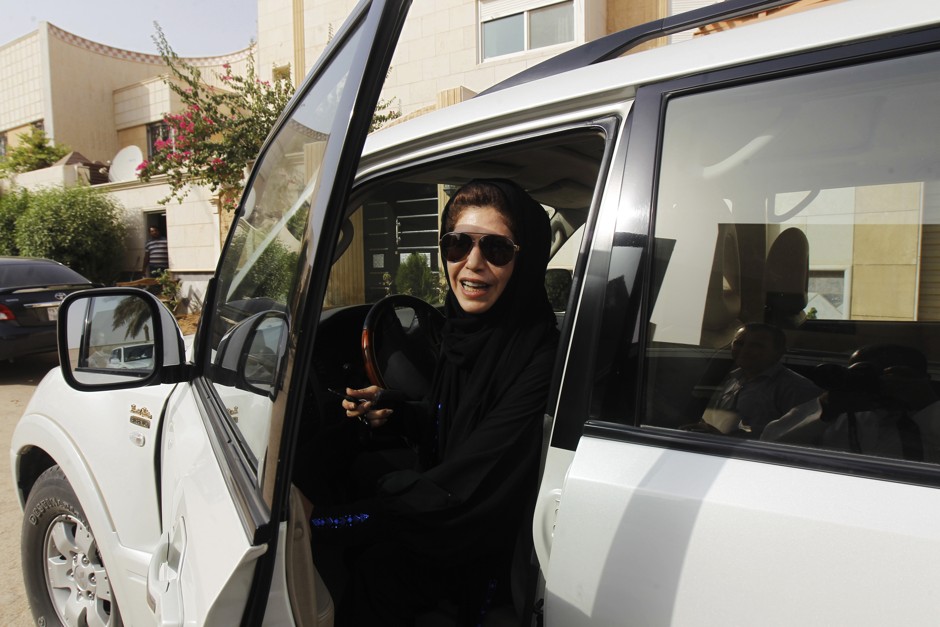 A woman in Riyadh drives her car in 2011 in defiance of the government ban. 
