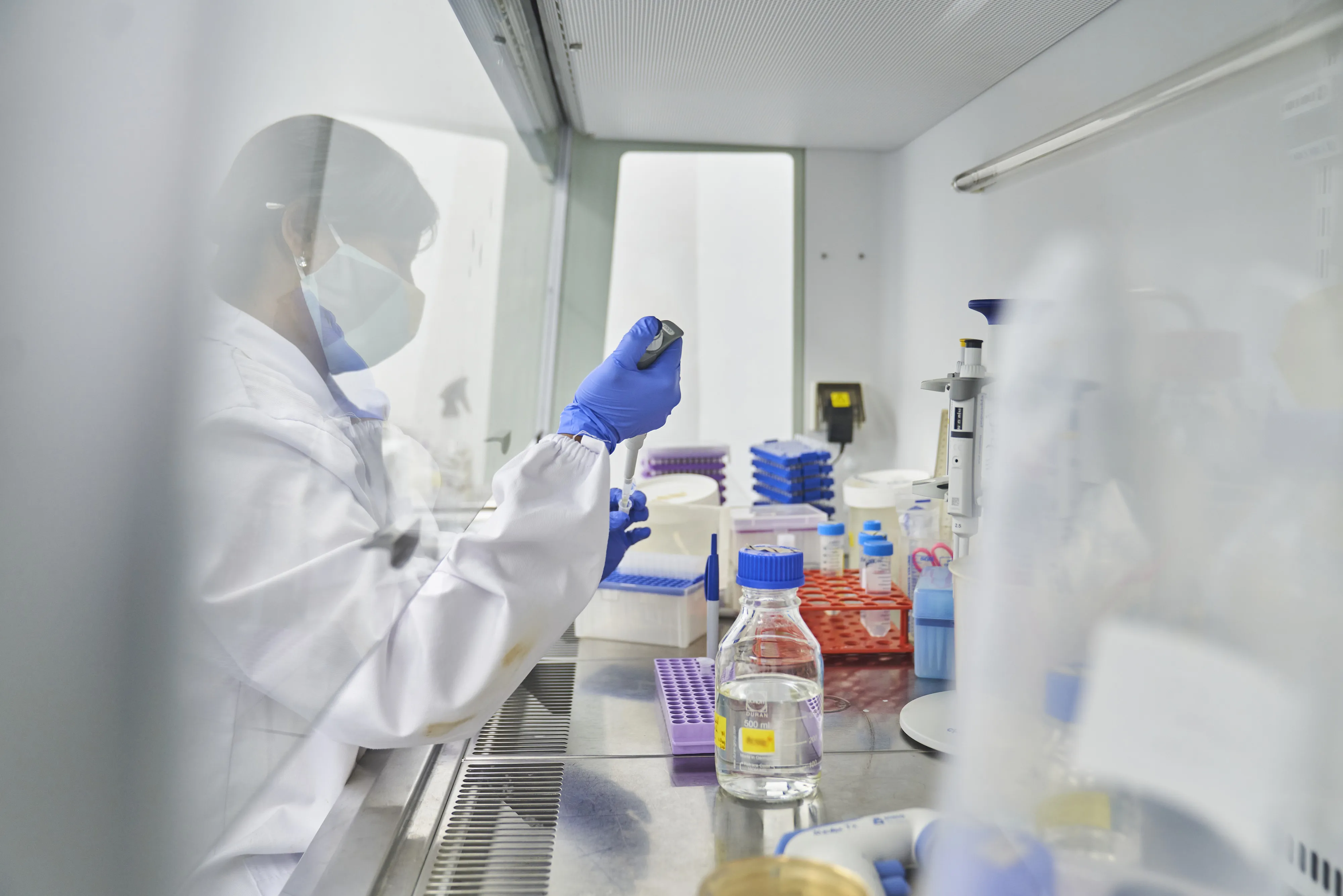 A technician runs a test at a lab.