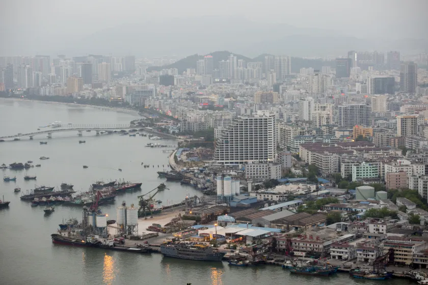 The Sanya Bay district of Sanya, Hainan, China.