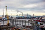 Operations at the port of Dublin. 