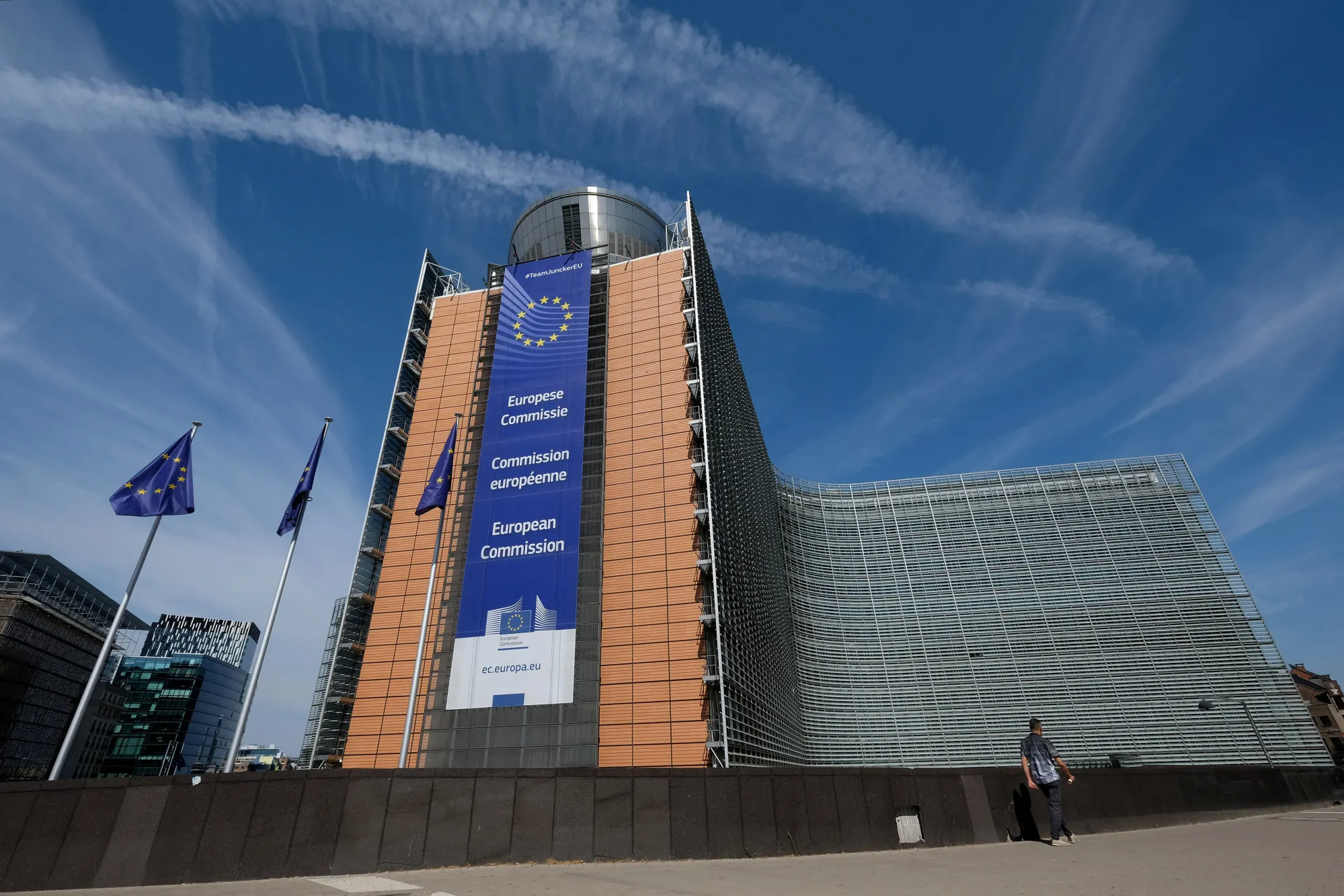 The Berlaymont building in Brussels, Belgium.