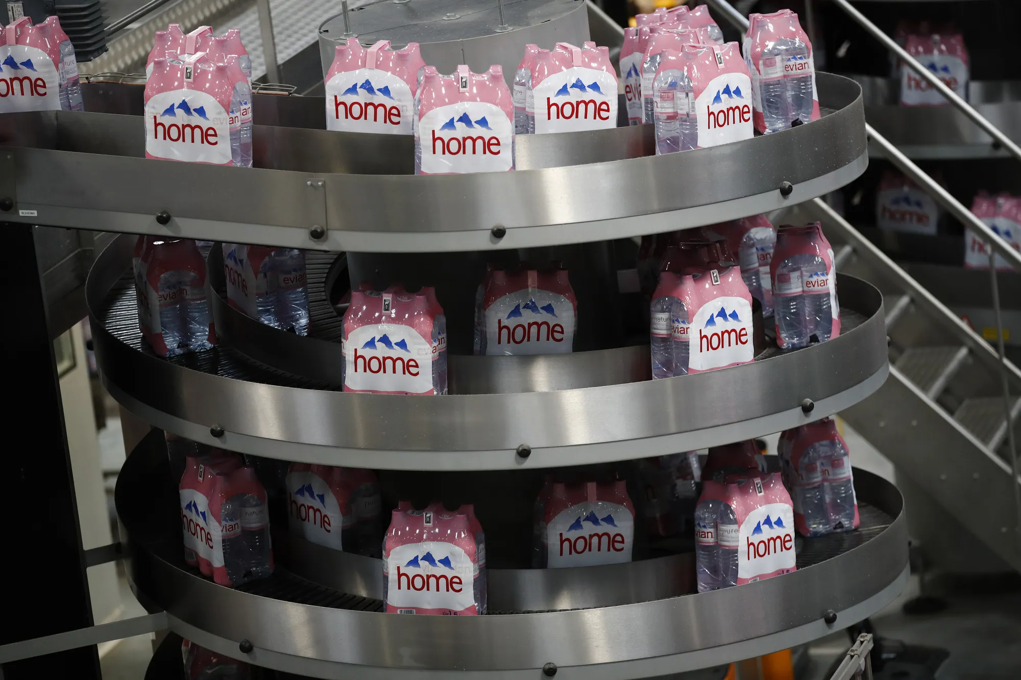 Inauguration Of Danone's New Evian Mineral Water Bottling Plant 