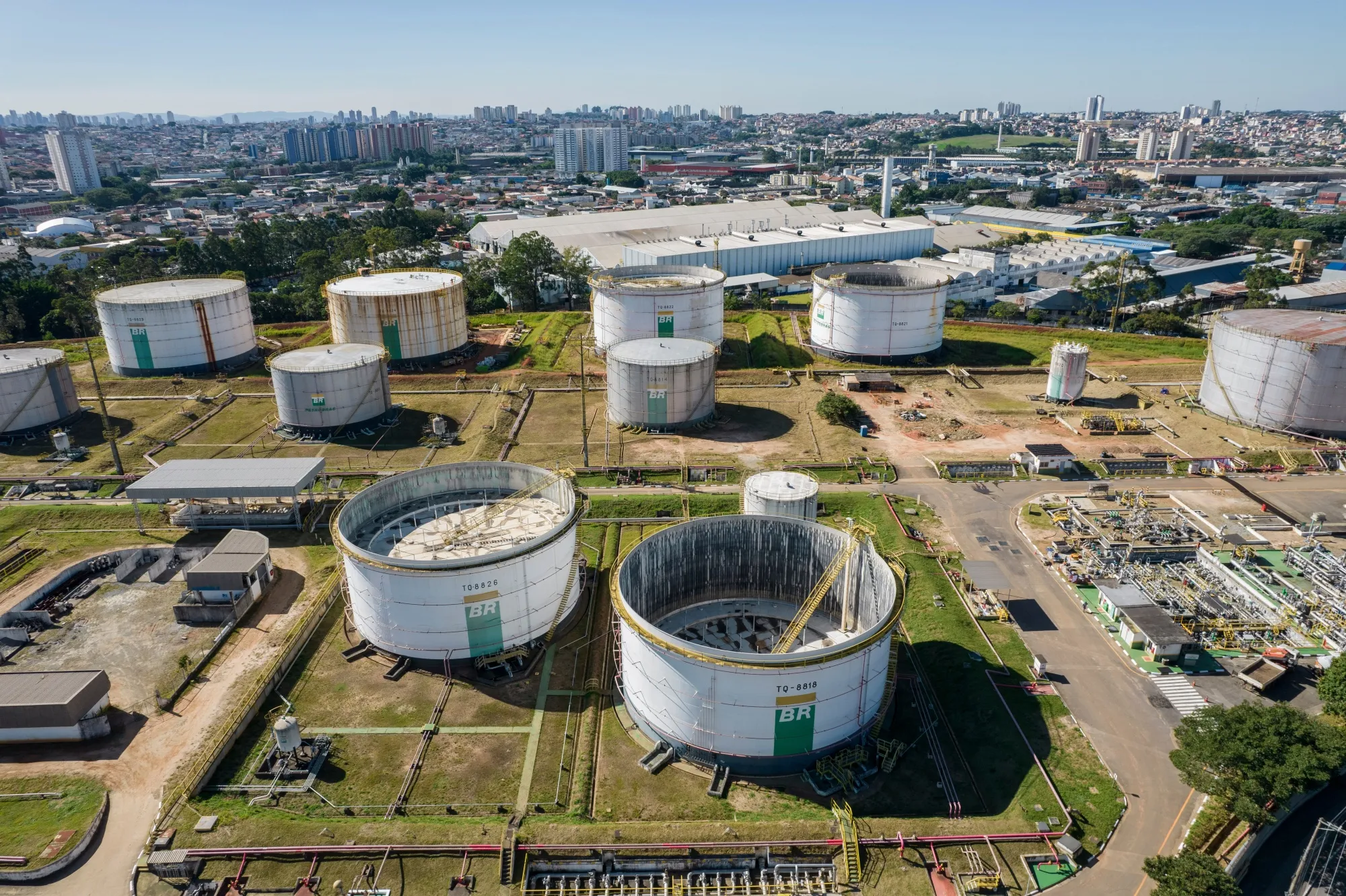 The Petrobras Sao Caetano refinery in Sao Paulo, Brazil.