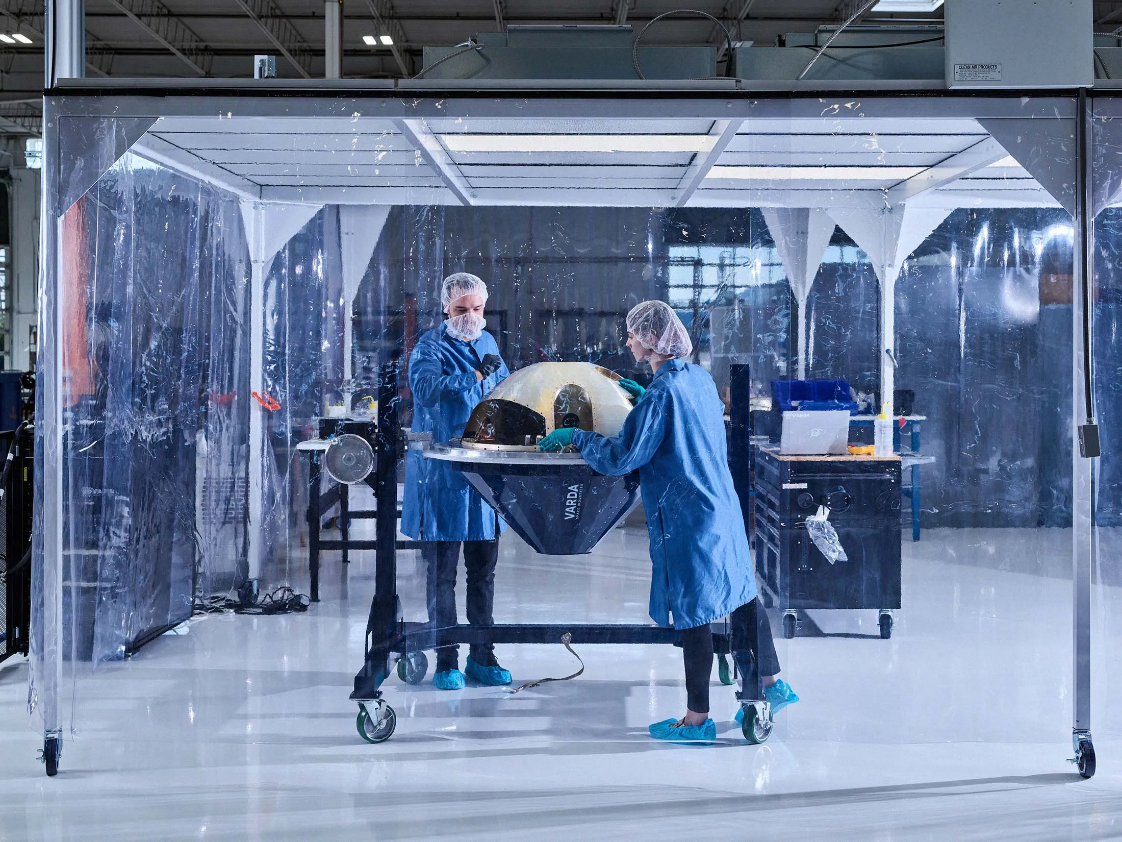 Engineers at Varda’s headquarters in El Segundo, California.