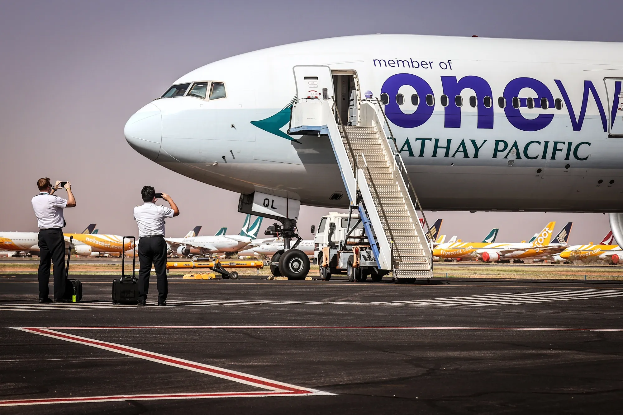 Airplane Parking Lot in Middle of Nowhere Has Never Been Busier