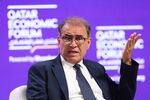Nouriel Roubini speaks during a panel session at the Qatar Economic Forum in Doha on June 21.&nbsp;Photographer: Christopher Pike/Bloomberg