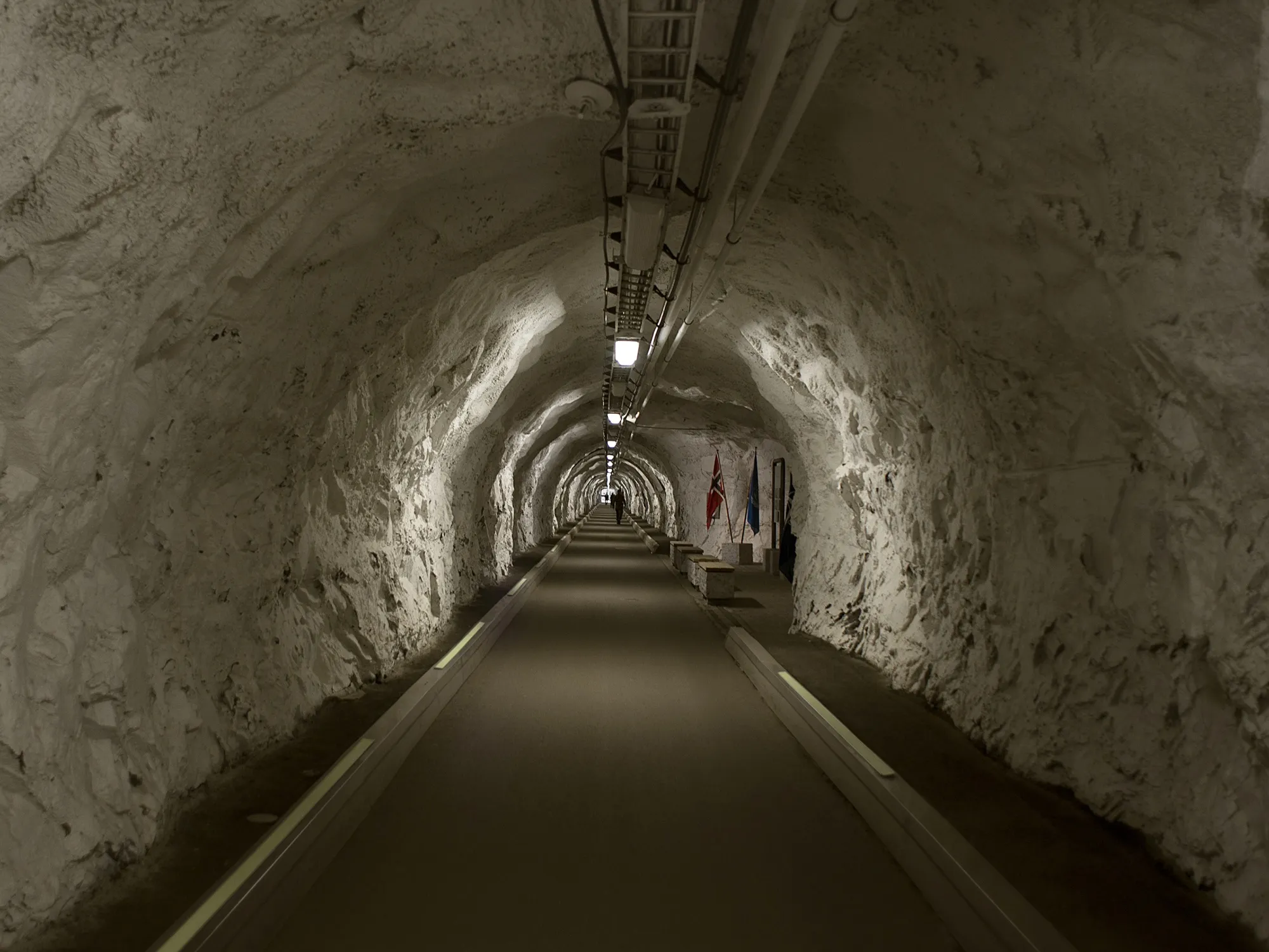 The tunnel entrance to the Norwegian Joint Headquarters at Reitan on March 2.
