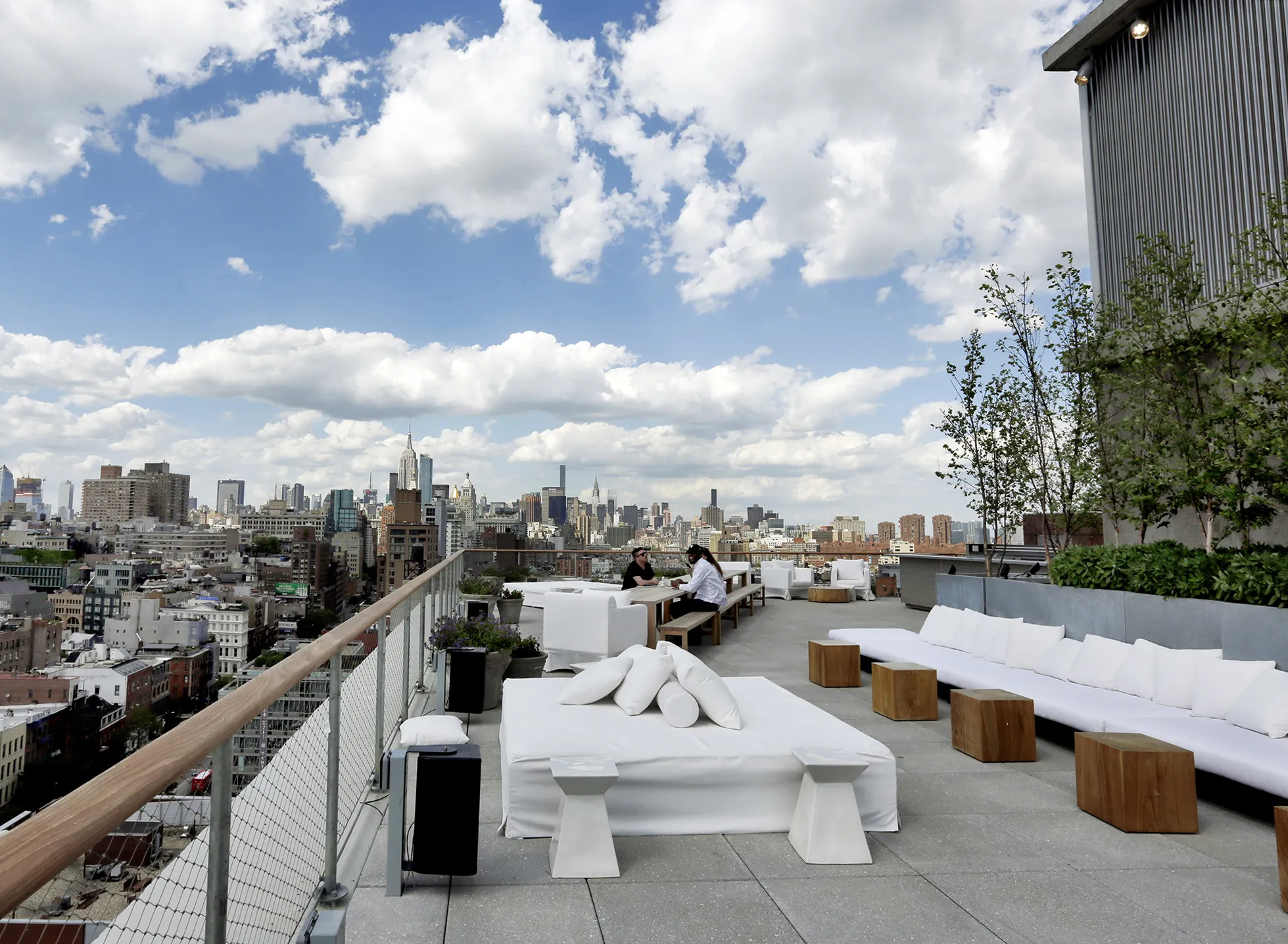 Roof bar of the PUBLIC hotel, in New York.