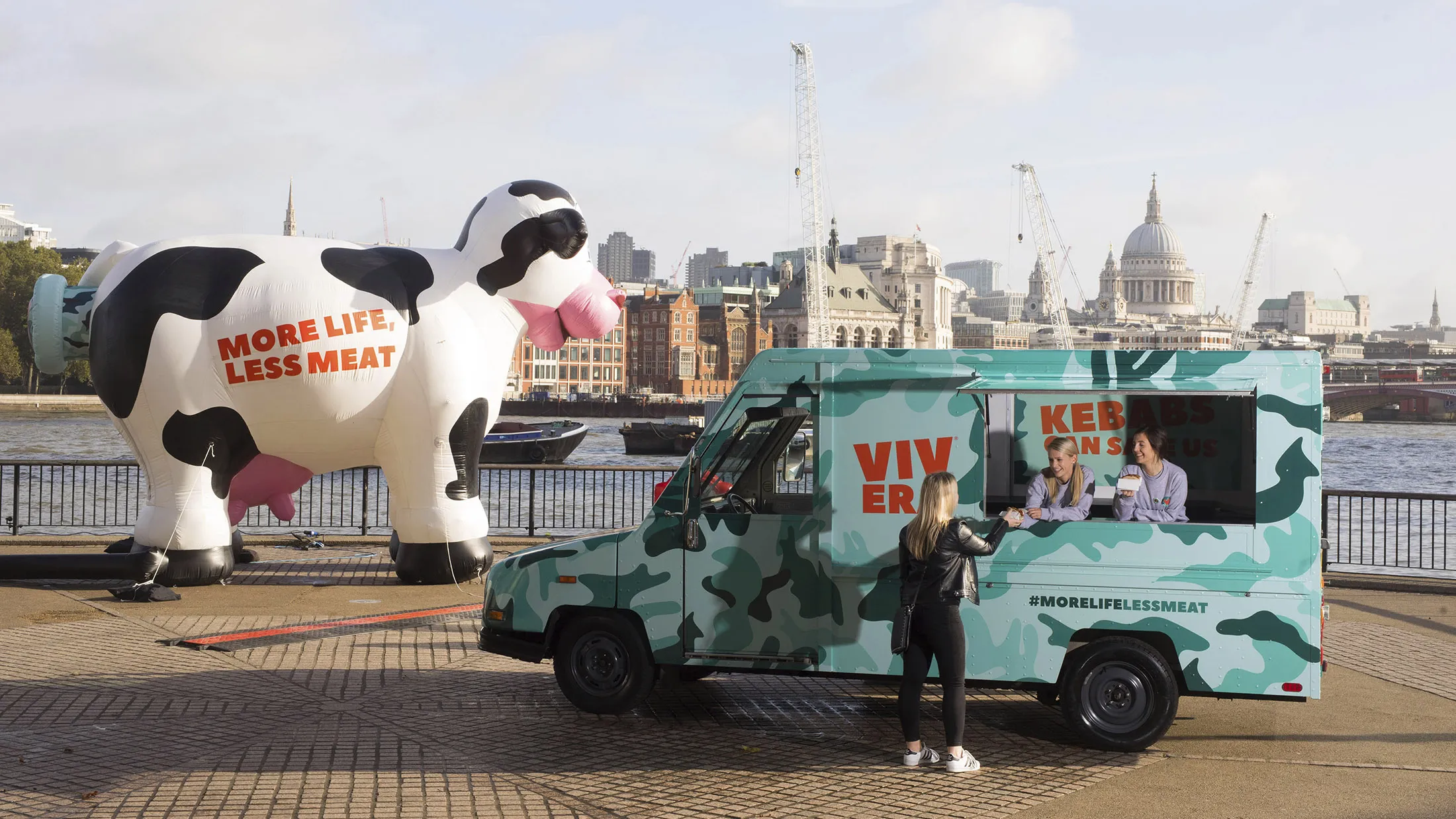 A&nbsp;Vivera food truck at Southbank, London.&nbsp;