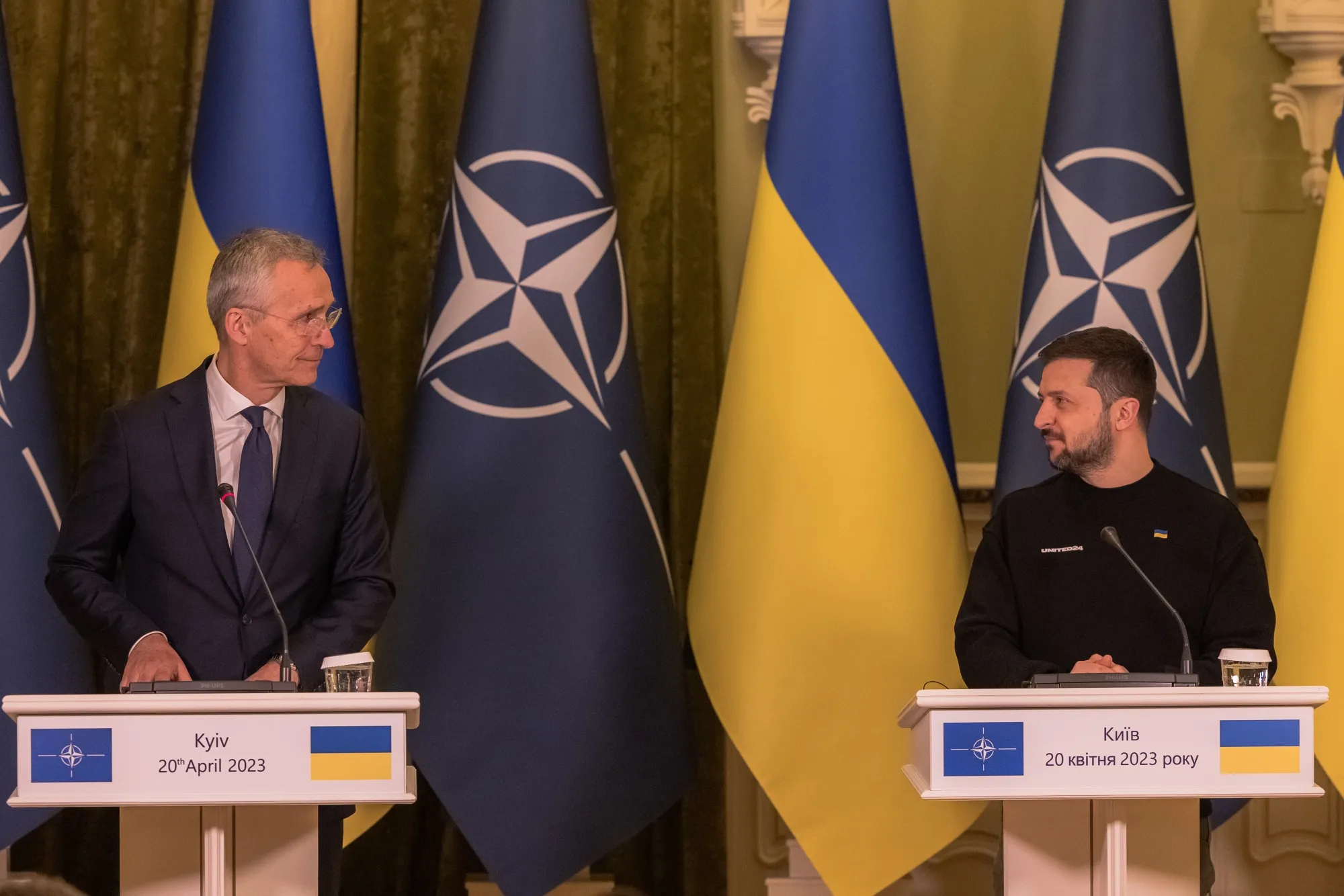NATO and Ukraine, close but not the same.