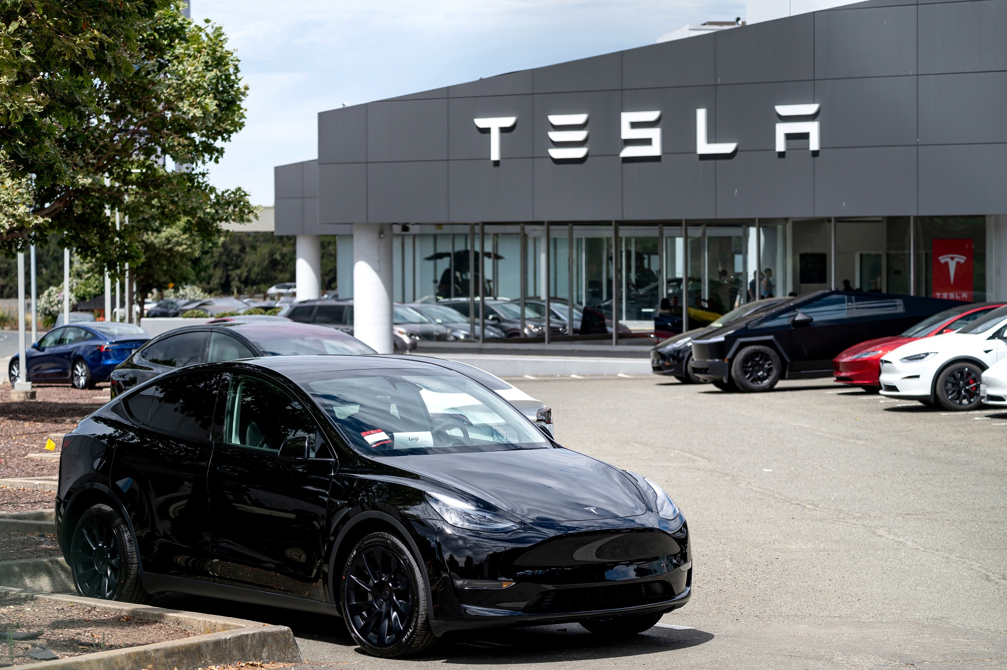 A Tesla store in Vallejo, California.