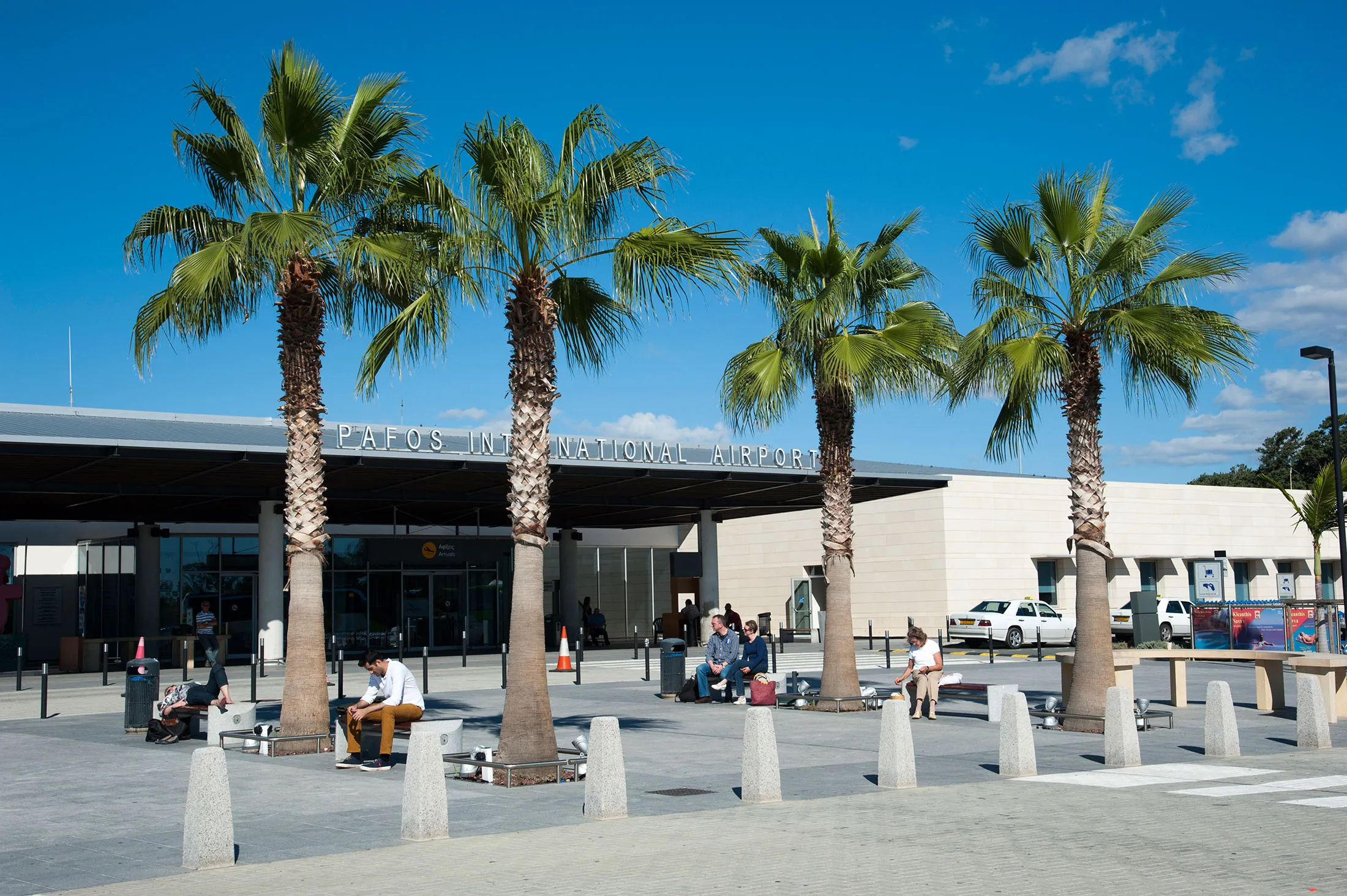 Paphos International Airport in Cyprus.
