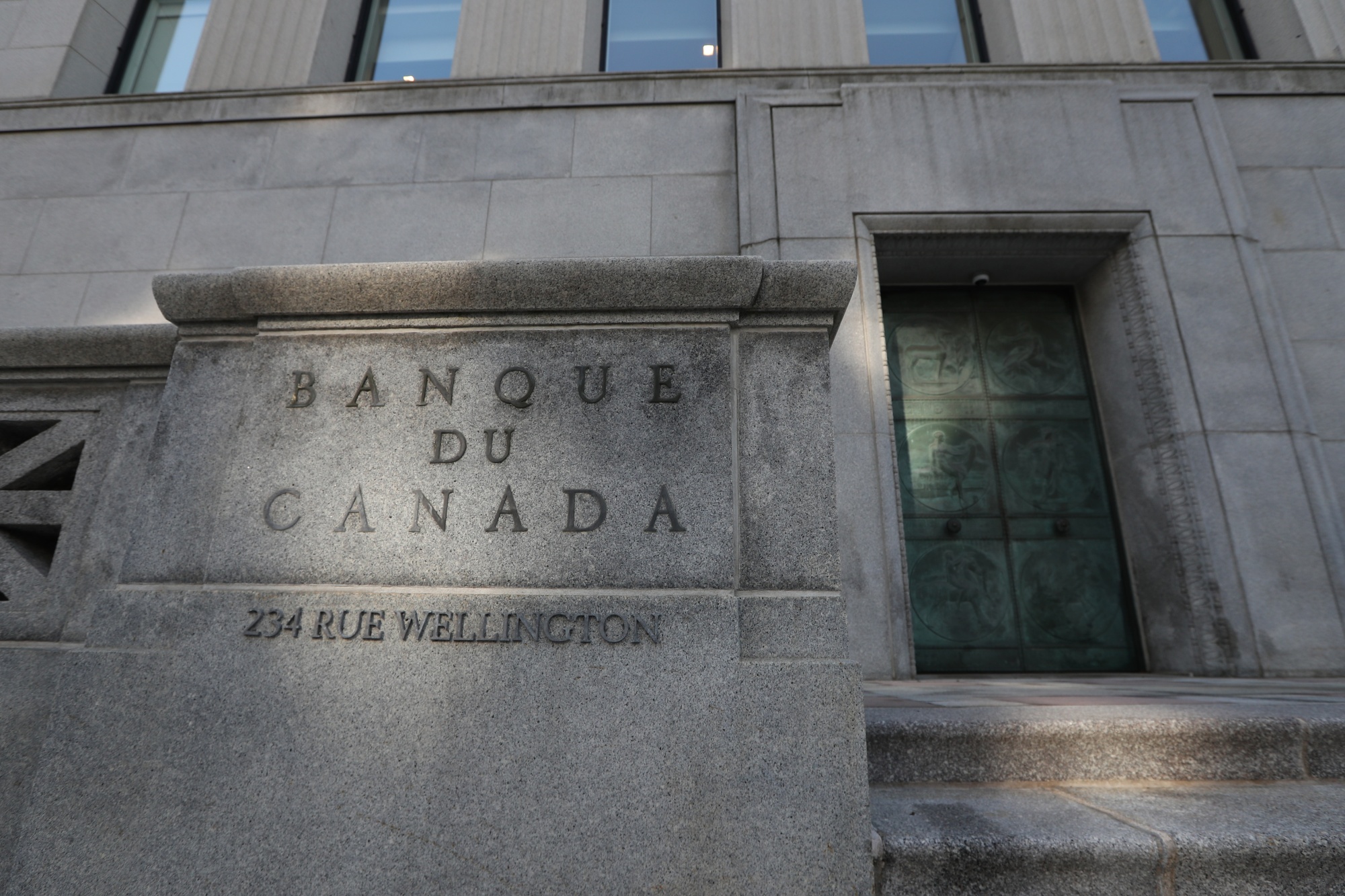 The Bank of Canada building in Ottawa, Ontario, Canada, on Wednesday, Sept. 17, 2025. The Bank of Canada cut interest rates as the economy and labor market show damage from US tariffs, but kept tight-lipped on any future path for monetary easing. Photographer: David Kawai/Bloomberg