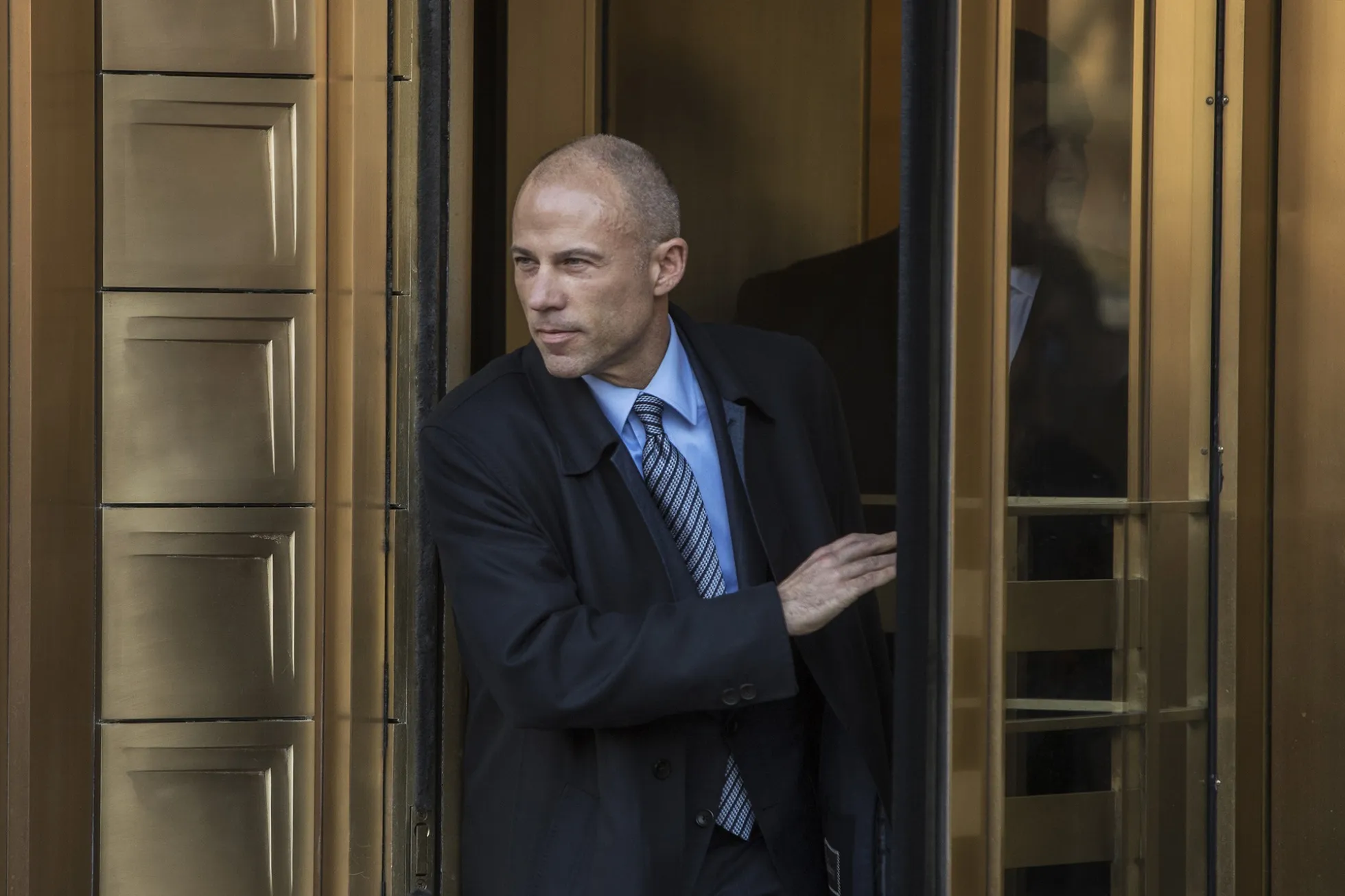 Michael Avenatti exits court in New York in 2018.