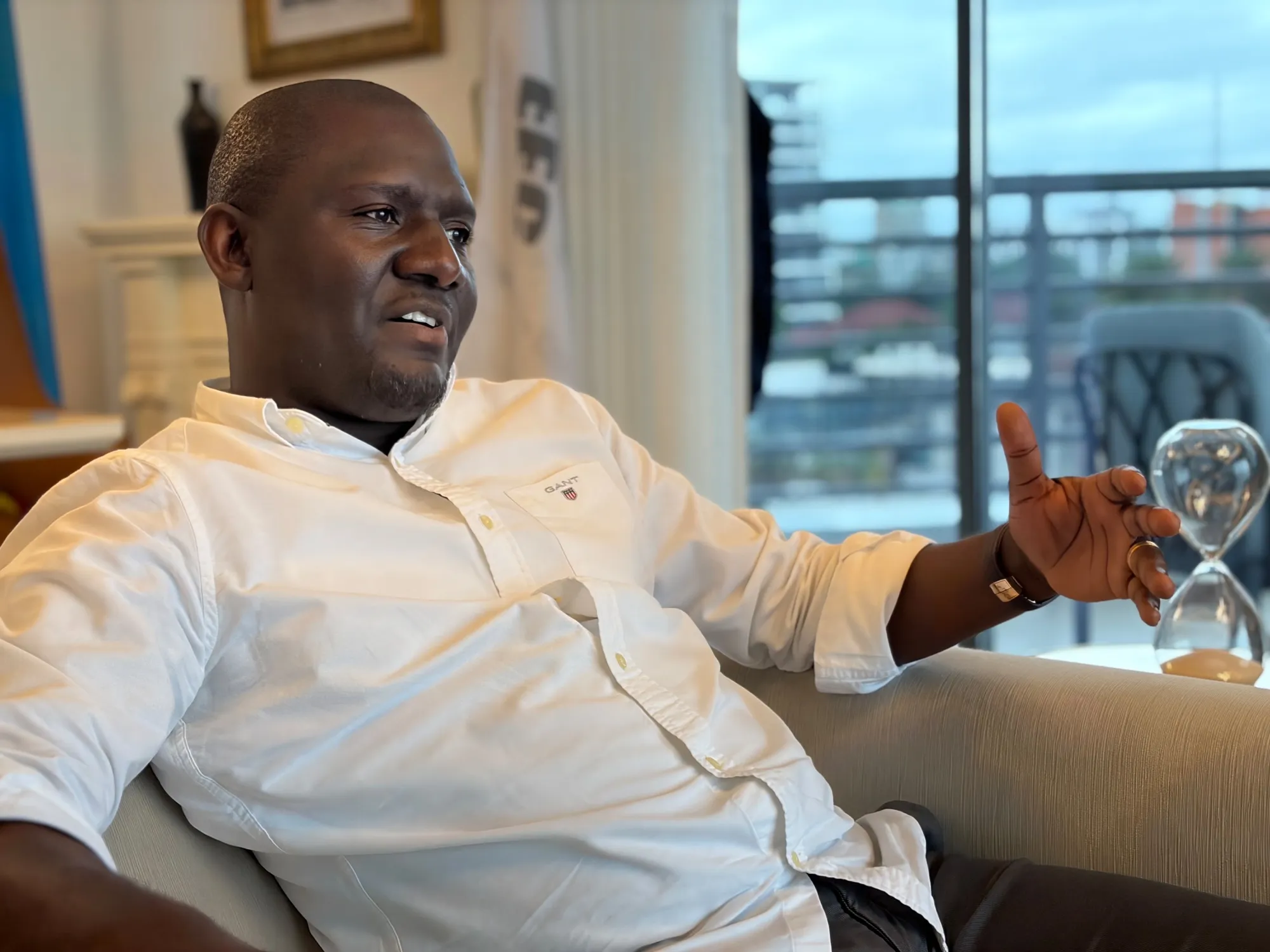 DRC Gold Trading CEO Joseph Kazibaziba at his office in Kinshasa, on Jan. 21.