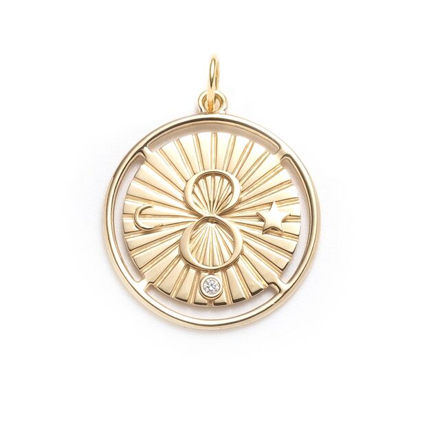 TETRA new year charm necklace in 18KT yellow gold