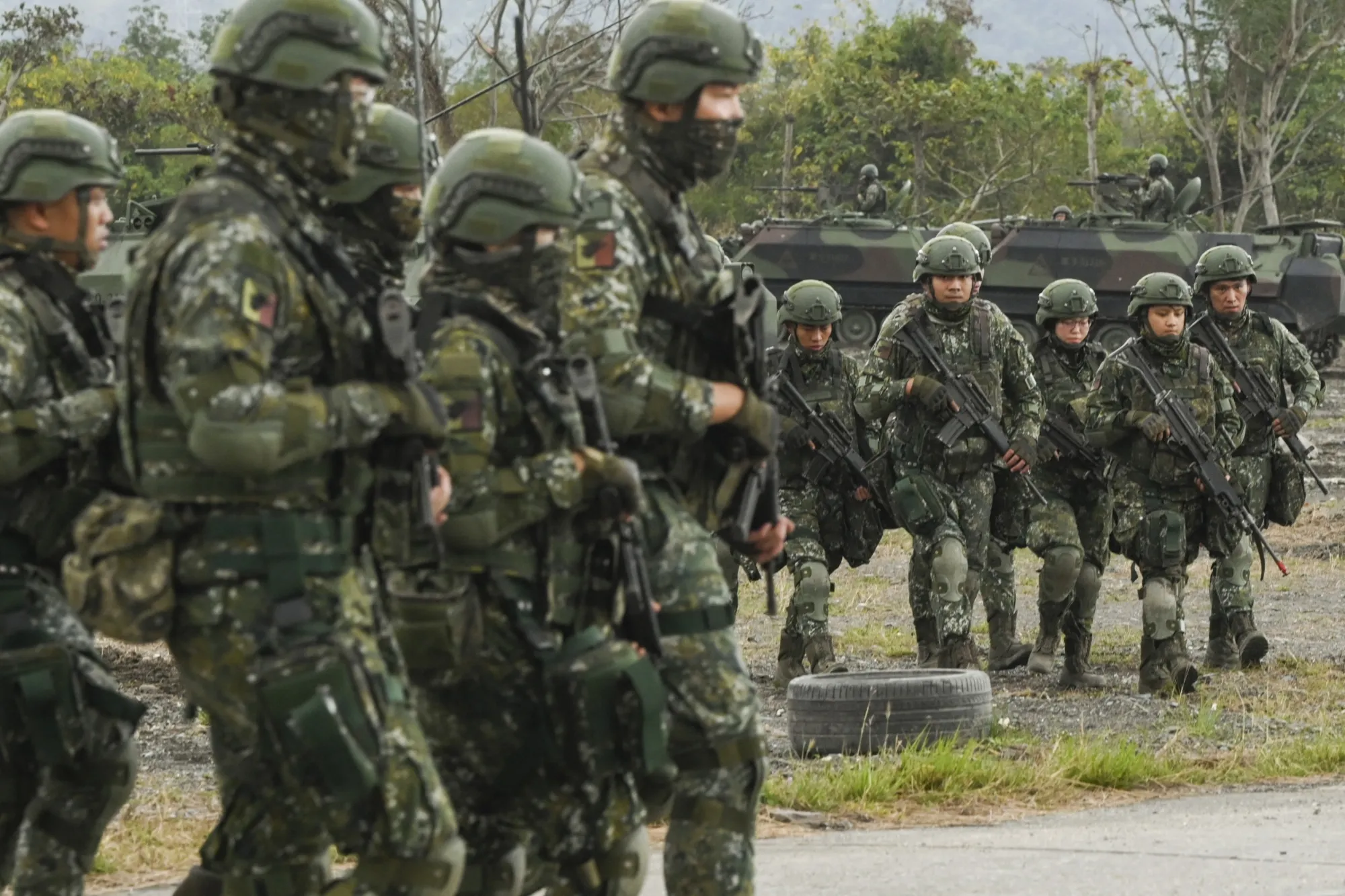 Taiwanese soldiers take part in an exercise in Taitung in January.