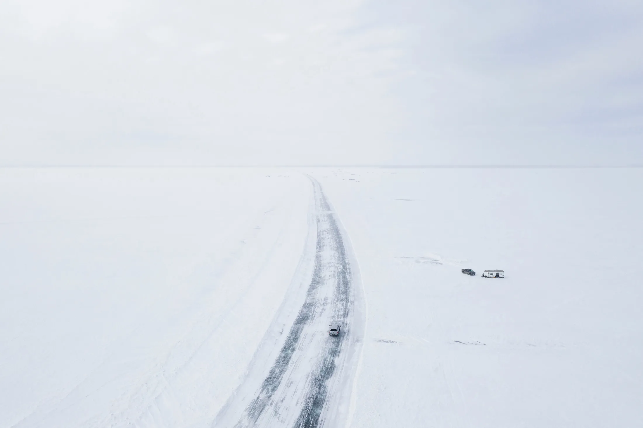 Guests pay at least $120 per vehicle for a round trip on the Northwest Angle Guest Ice Road, which runs through 8 miles of forested snowmobile paths and 22 miles across the massive frozen Lake of the Woods. (A season pass costs $500.)