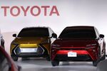 Toyota, the world’s biggest carmaker, said it’s&nbsp;planning to invest 4 trillion yen ($35.2 billion) to supercharge its electric vehicle&nbsp;push, with a target of selling 3.5 million units annually by the end of the decade. Toyota said it will roll out 30 electric models by then.&nbsp;Above, prototypes of Toyota’s crossover EVs at the company’s showroom in Tokyo on Dec. 14.
