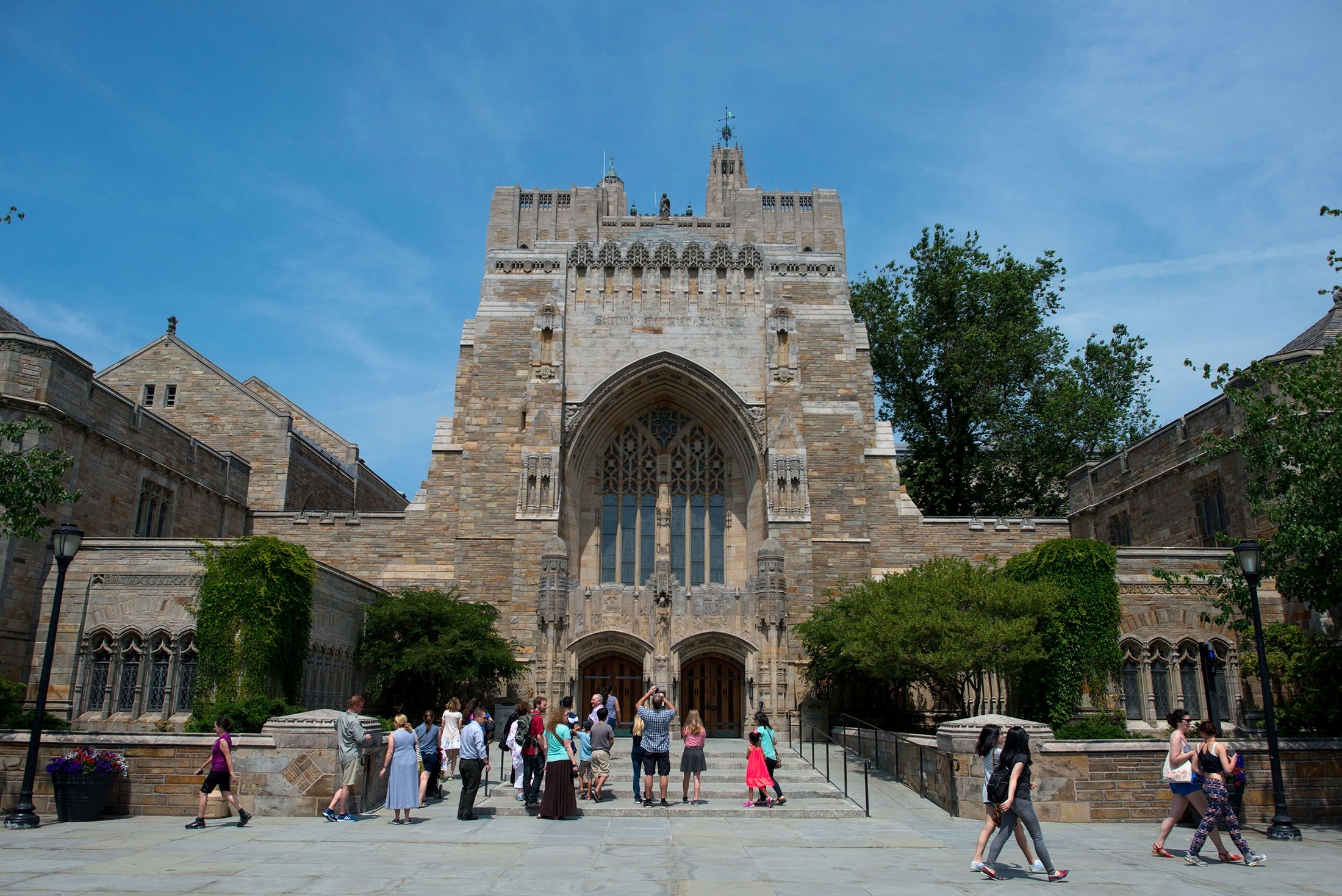 Sterling Memorial Library on the Yale University campus in New Haven, Connecticut.
