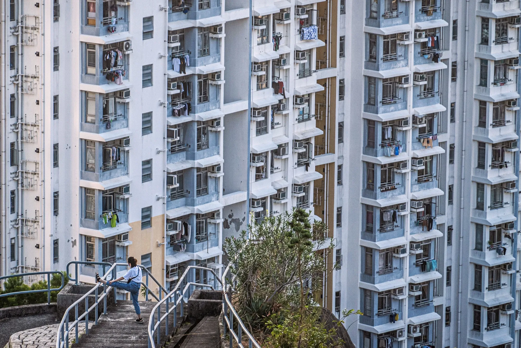 Apartment blocks in the Kwun Tong district in Hong Kong.