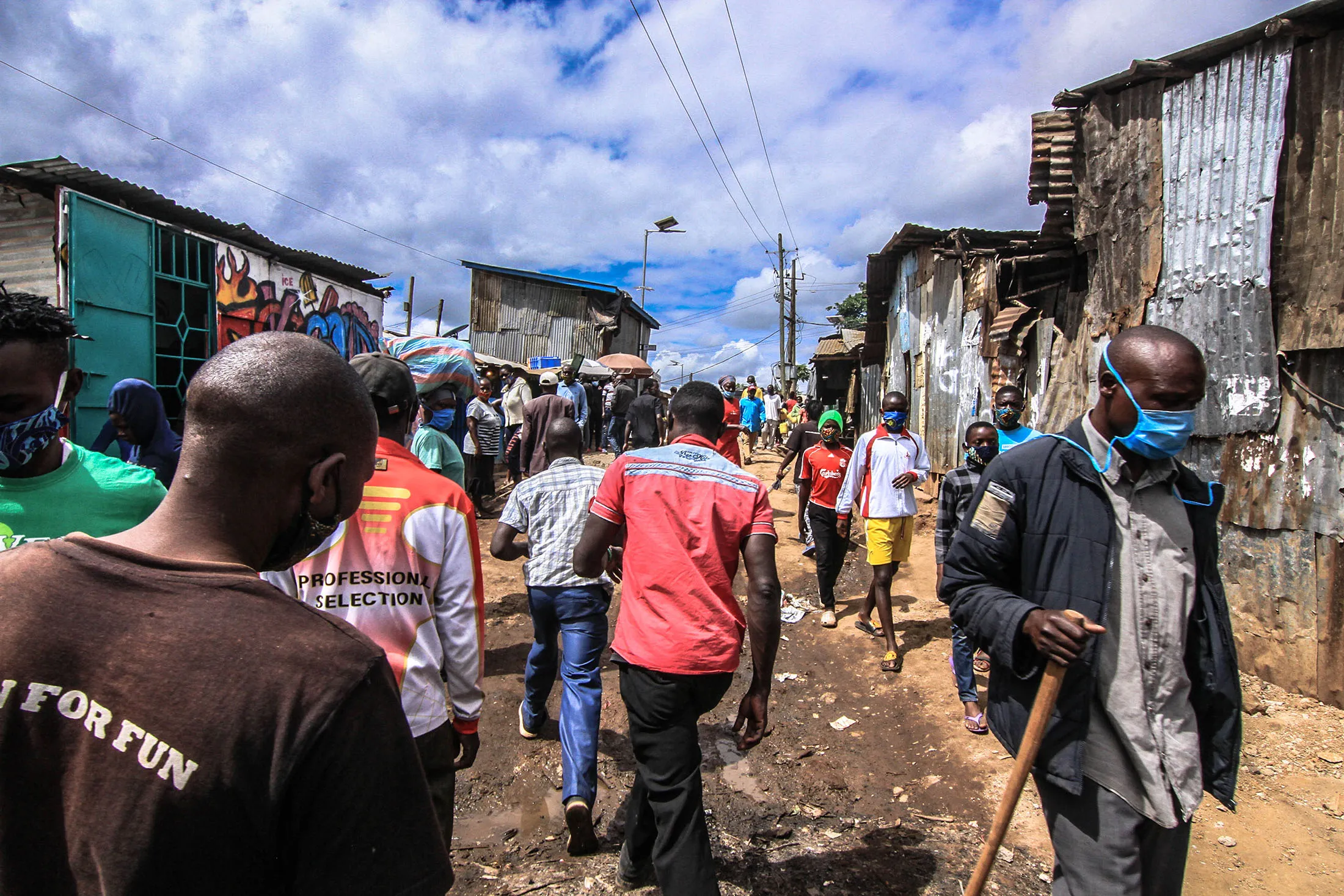 The Kibera slum in Nairobi.