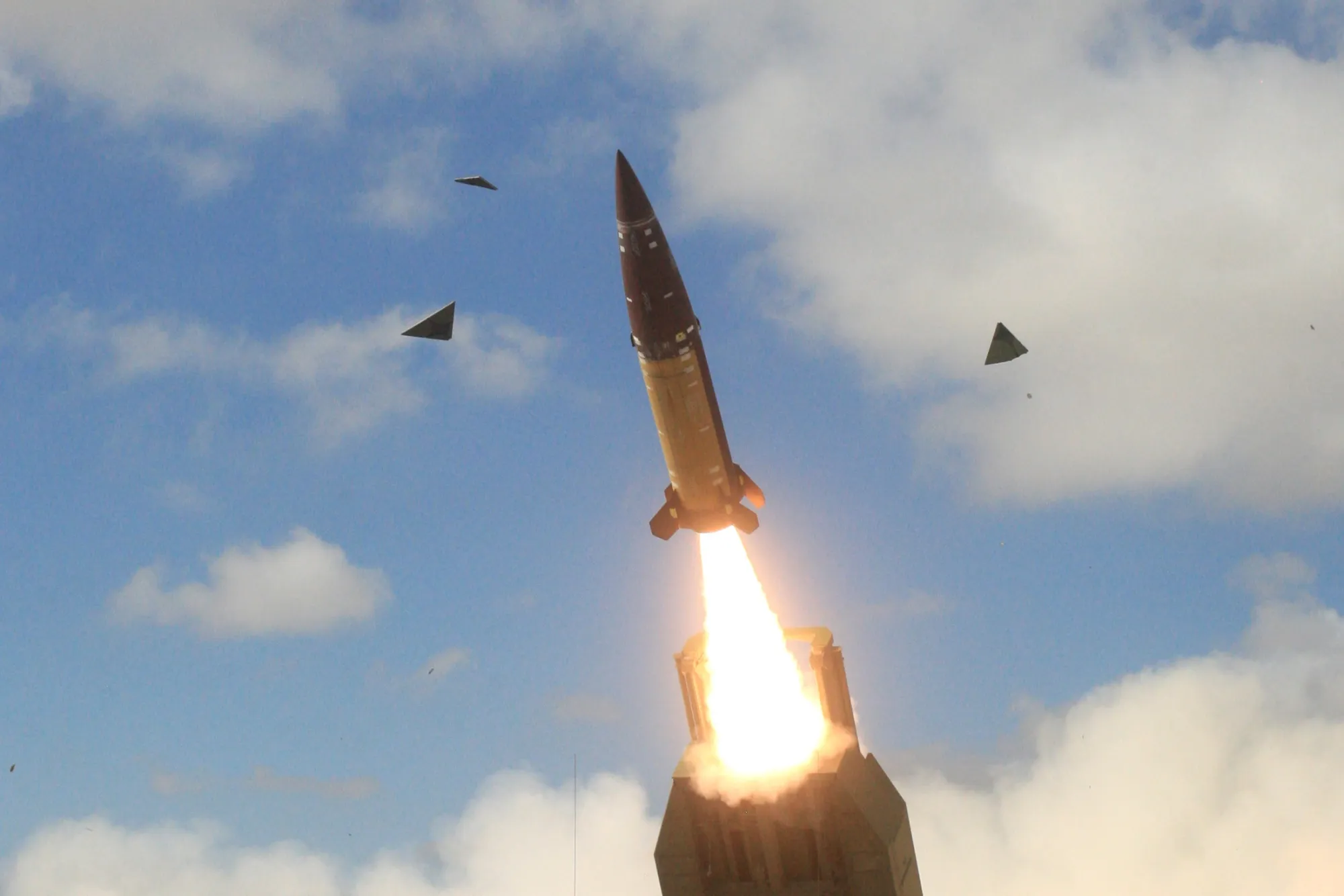 An ATACMS launch in New Mexico, US, in 2015.