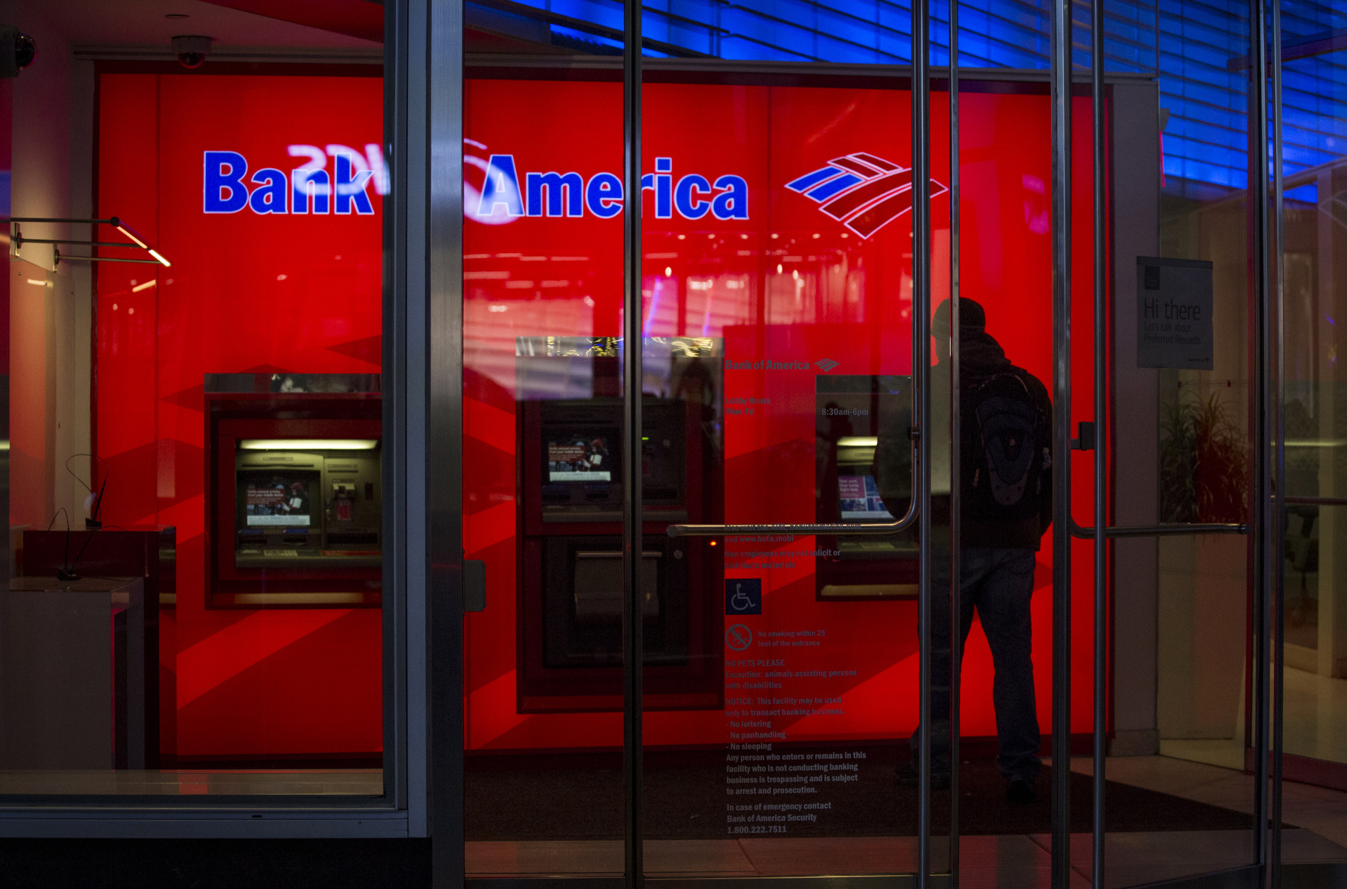 Bank of America branch in New York.
