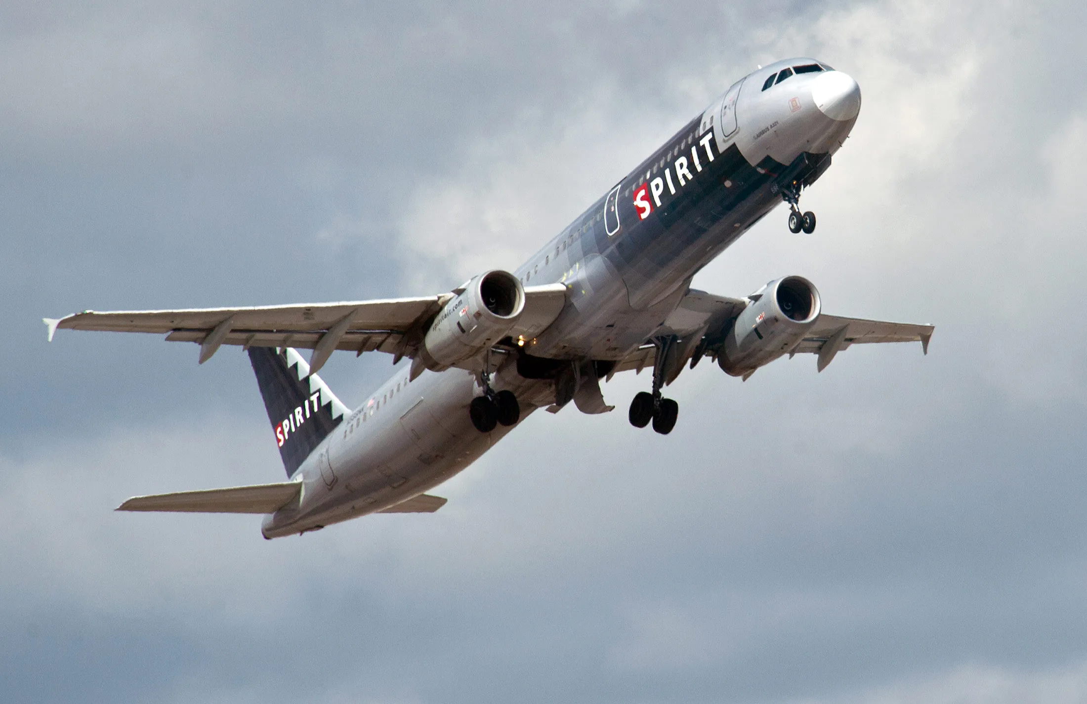 A Spirit Airlines jet.
