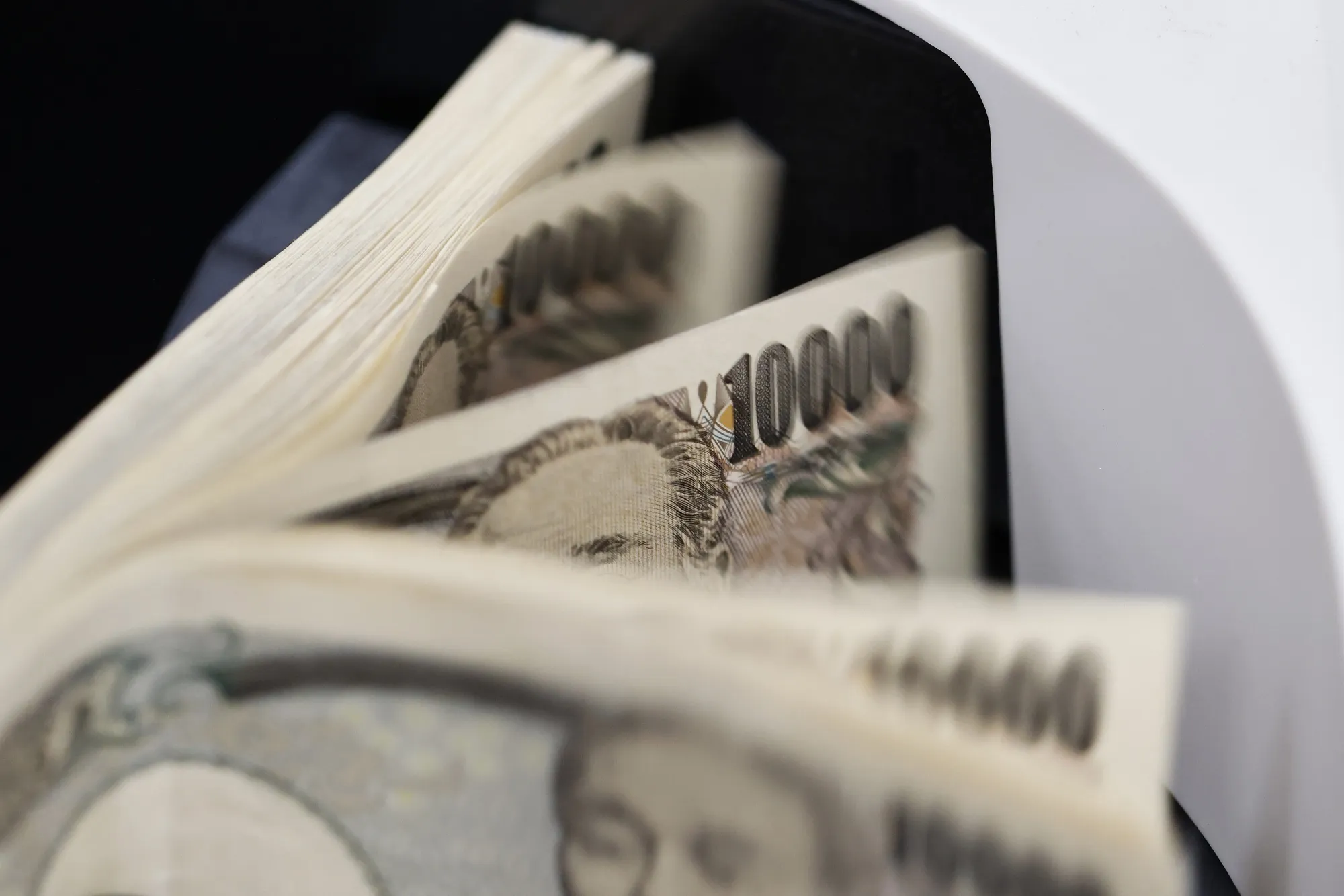 Japanese 10,000 yen banknotes.