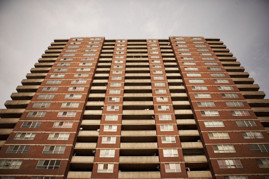 2667 Kipling Avenue, a diverse, low-income housing tower in suburban Toronto. 