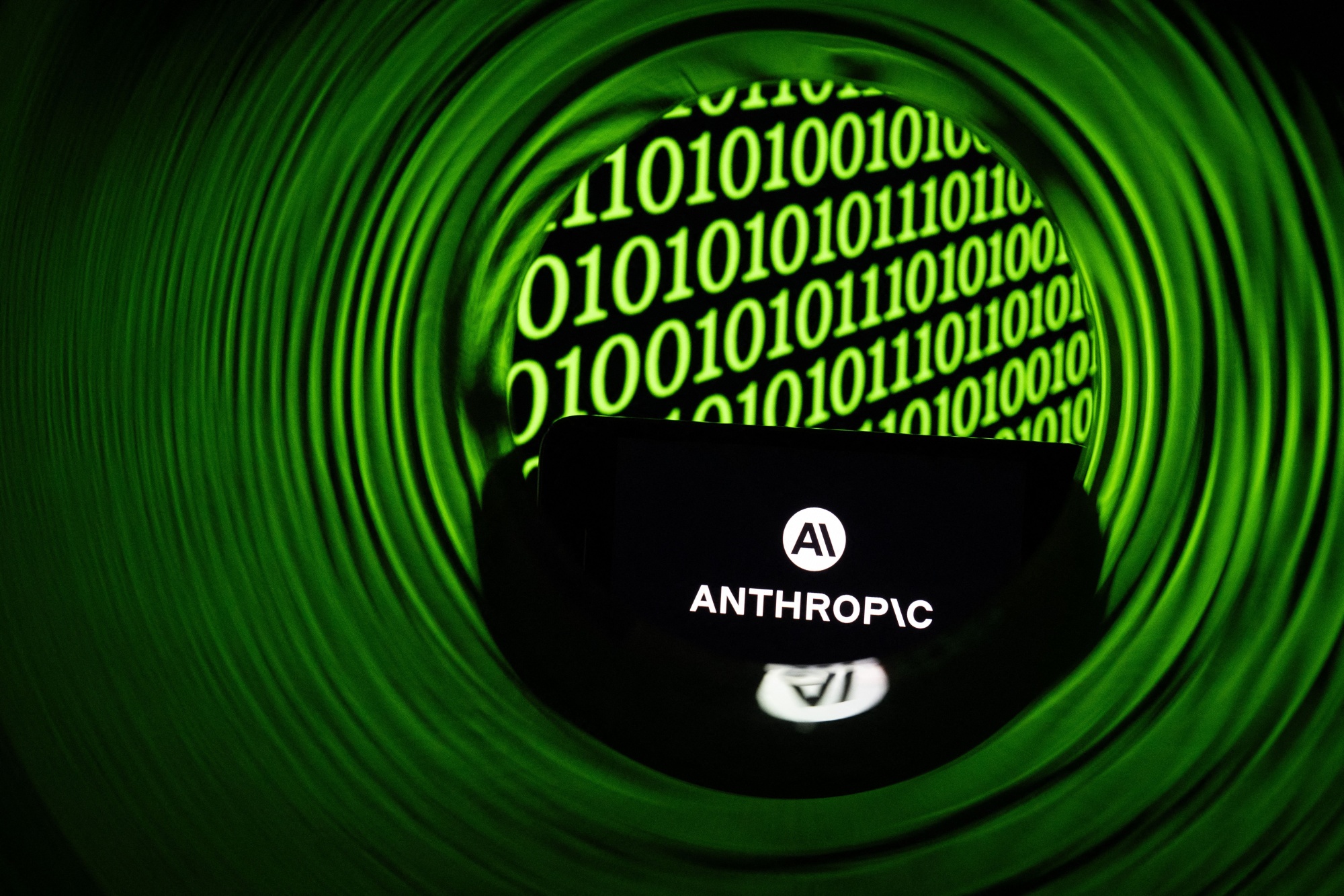 This photograph shows a smartphone displaying the logo of the US artificial intelligence safety and research company Anthropic, in Mulhouse on April 21, 2026. (Photo by SEBASTIEN BOZON / AFP via Getty Images)