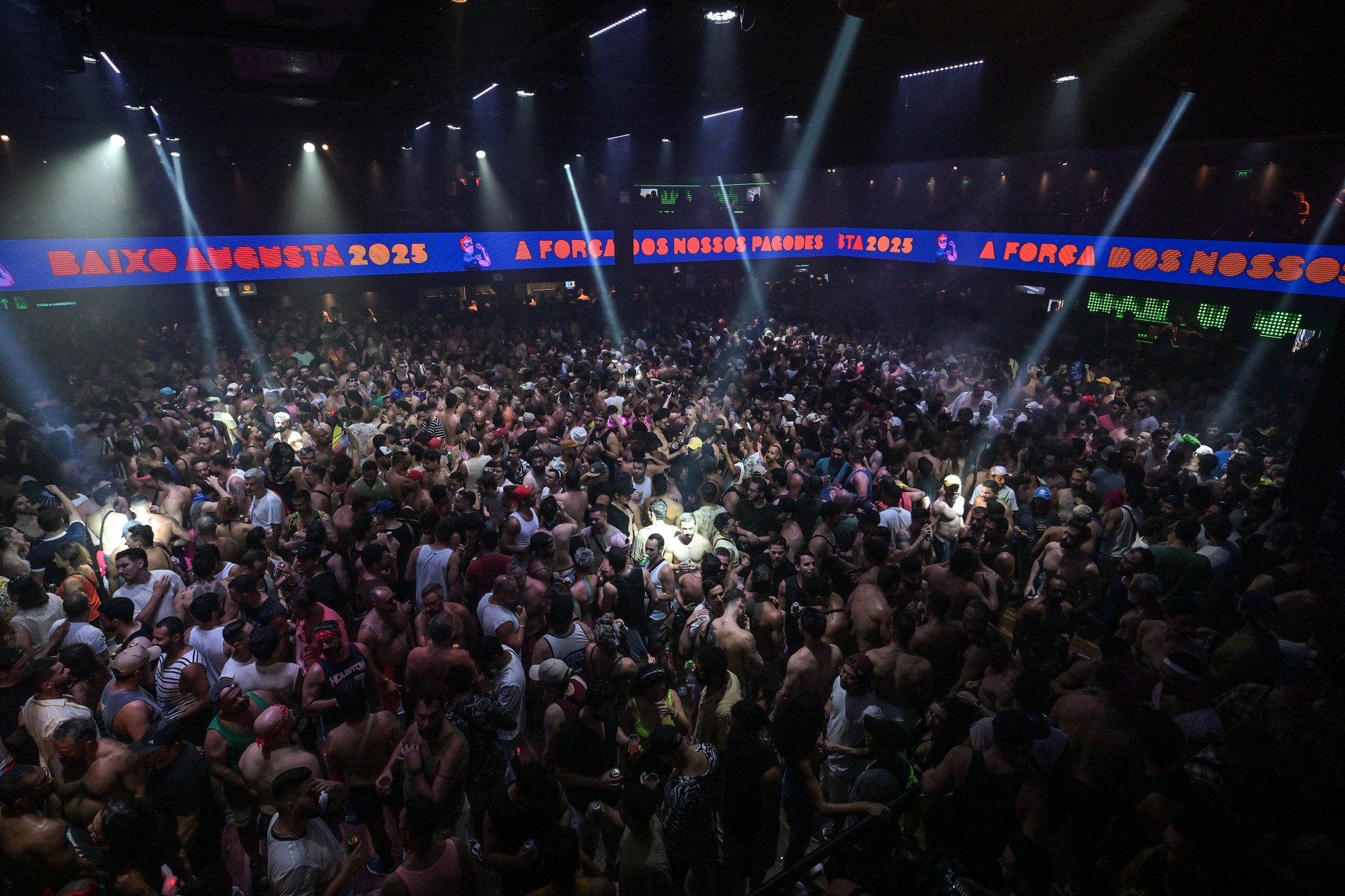 A scene from a pre-carnival ball in São Paulo.