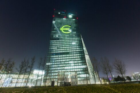 The European Central Bank's Headquarters Illuminated During Luminale Light Festival