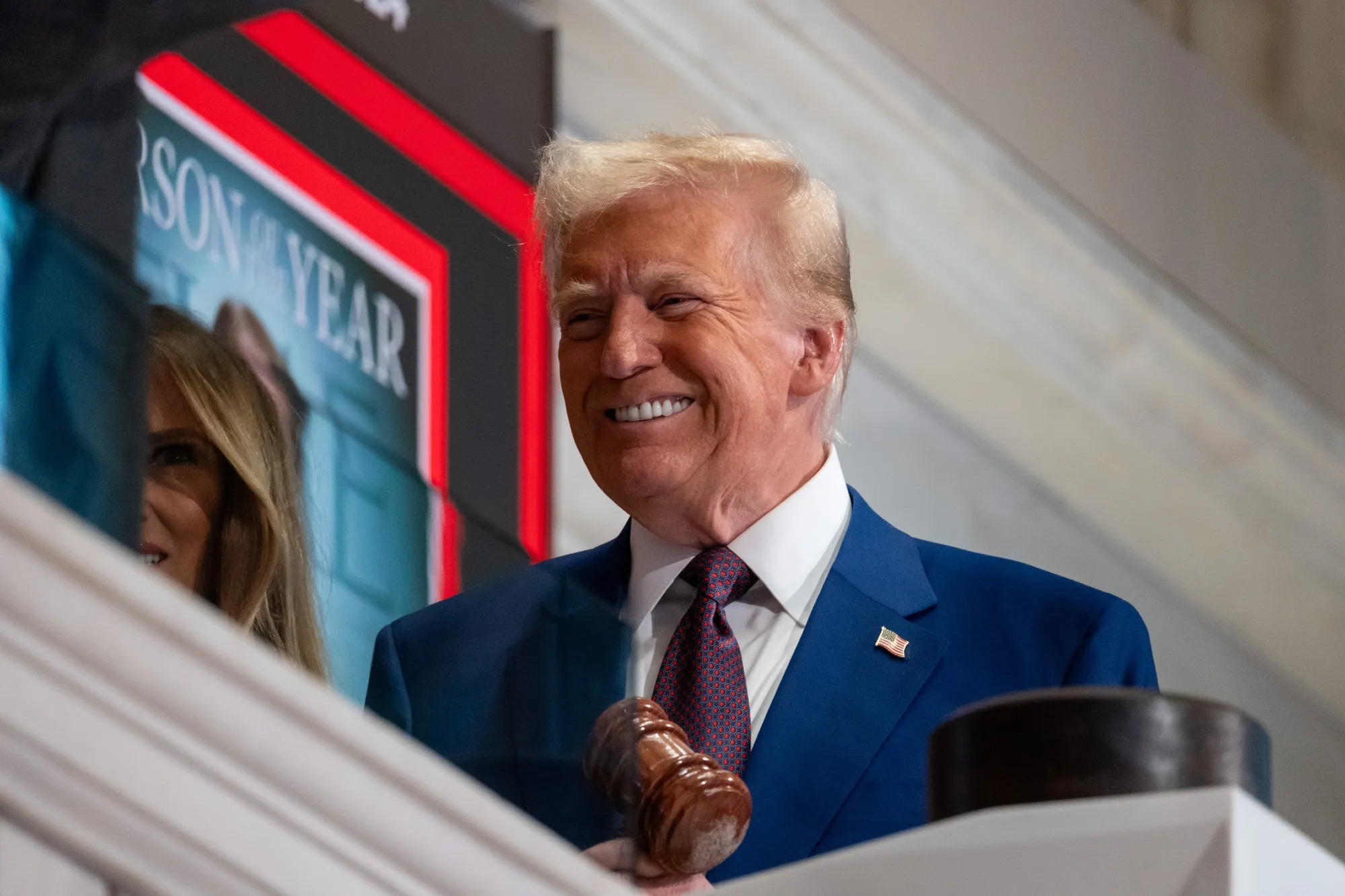 Donald Trump at the New York Stock Exchange on Dec. 12.
