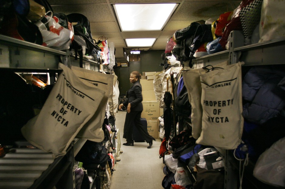 The MTA lost and found in New York City back in 2007.