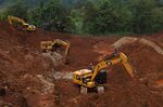 Excavators in a pit at a nickel mine in Indonesia earlier in March.