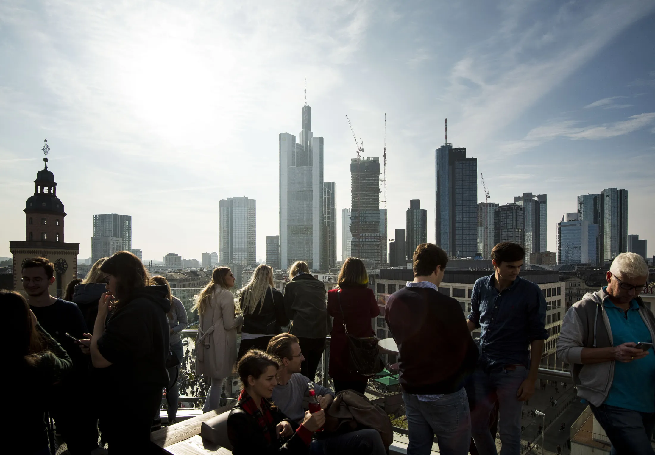 The Frankfurt skyline.