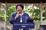 Stacey Abrams during a campaign event in Reynolds, Georgia, on June 4.