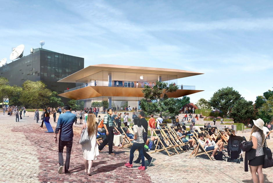A rendering of Melbourne's future Apple Store, which will be built in the city's Federation Square. 