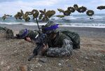 South Korean Marines during a joint military drill with US forces in April 2017.