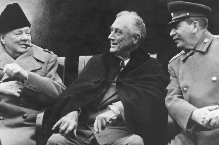 Churchill, Roosevelt, and Stalin at Yalta