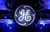 The General Electric Co. (GE) logo is displayed during the company's 2010 annual meeting in Houston, Texas, U.S.