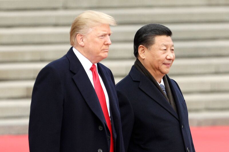 Donald Trump, left, and Xi Jinping.