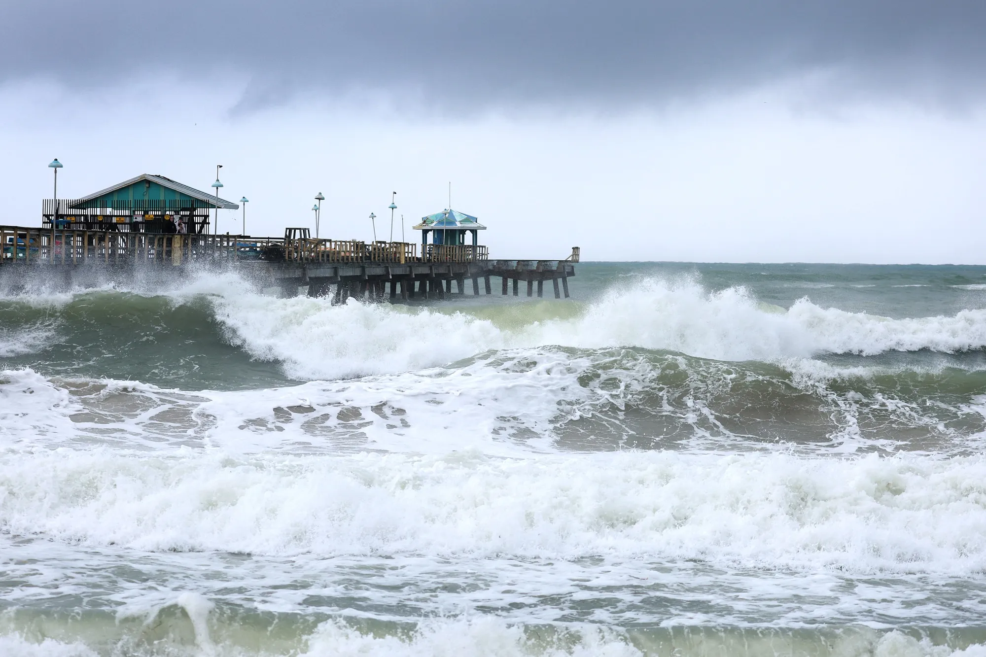 Waves in Lauderdale-By-The-Sea, Florida, as&nbsp;Tropical Storm Nicole approaches on Nov. 9.