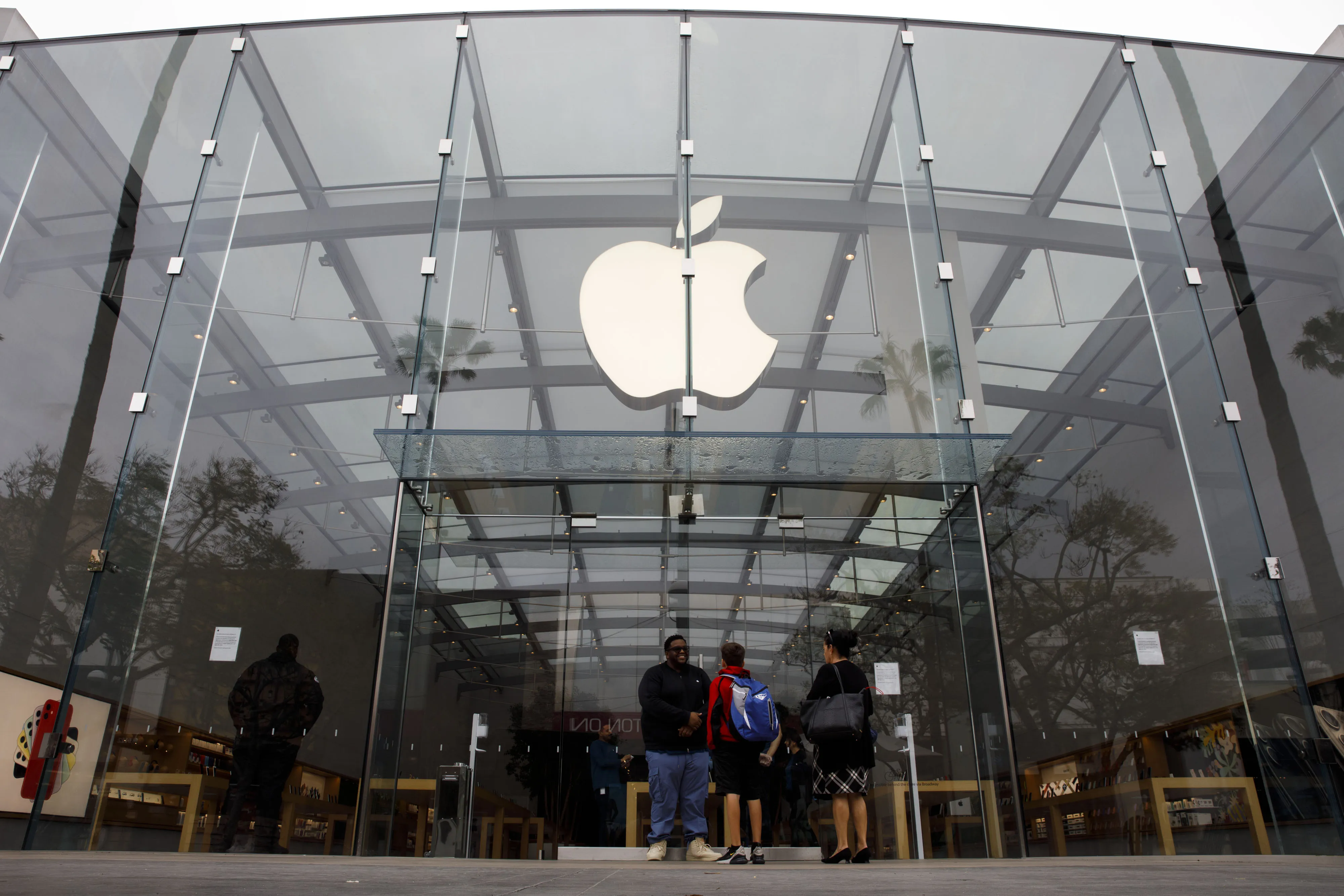 A closed Apple store at the Third Street Promenade in Santa Monica, California, March 14.