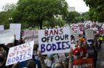 Demonstrators walk to Capitol Hill during a nationwide rally in support of abortion rights in Washington, D.C. on May 14.