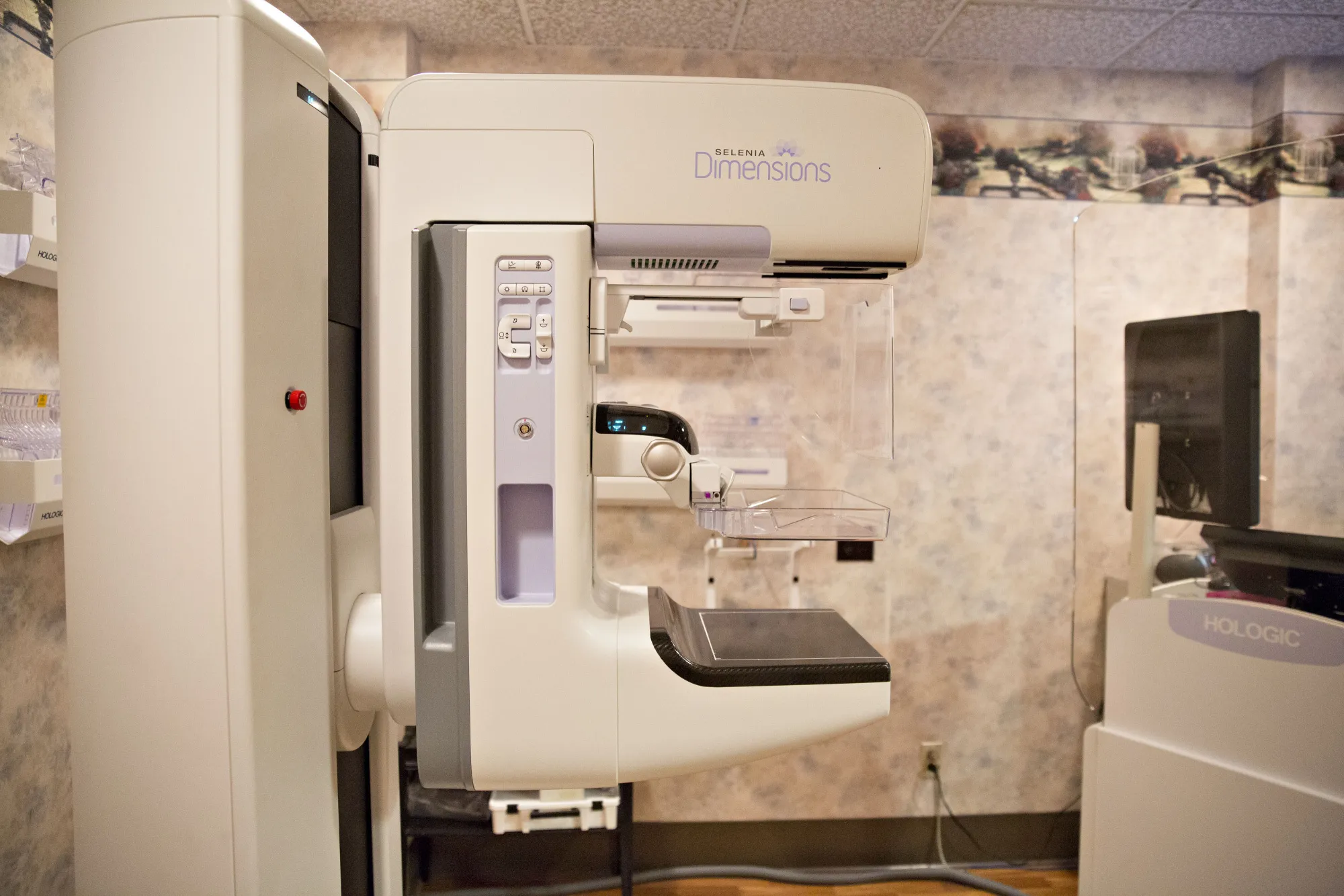 A Hologic Inc. Selenia Dimensions mammography machine.
